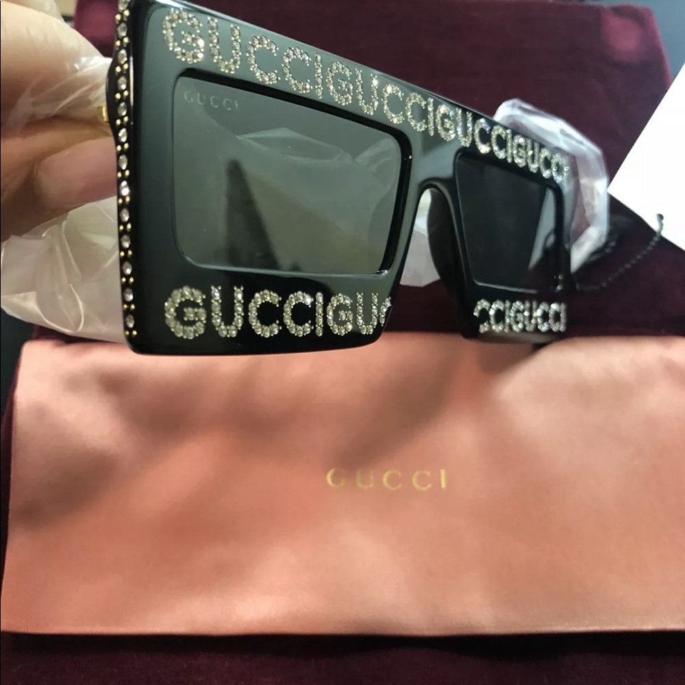 Gucci Logo Bling Sunglasses